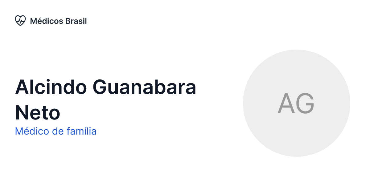Alcindo Guanabara Neto Médico de família Médicos Brasil