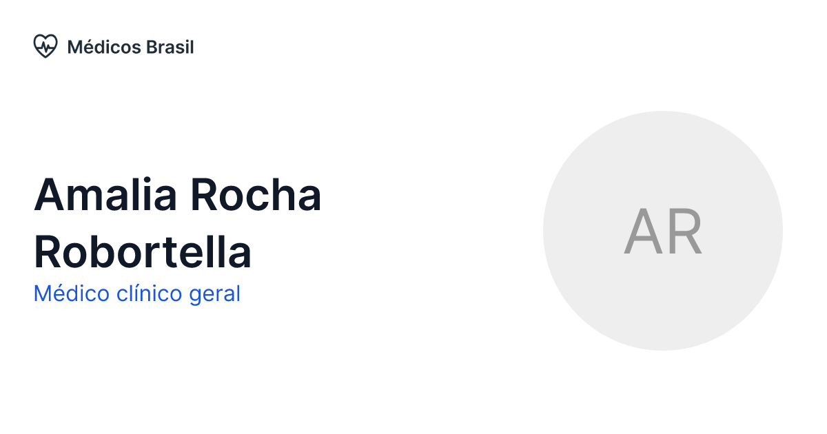 Amalia Rocha Robortella - Médico clínico geral | Médicos Brasil
