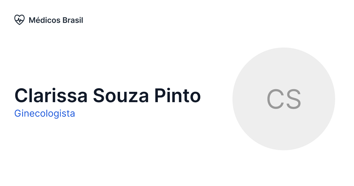 Clarissa Souza Pinto Ginecologista Médicos Brasil