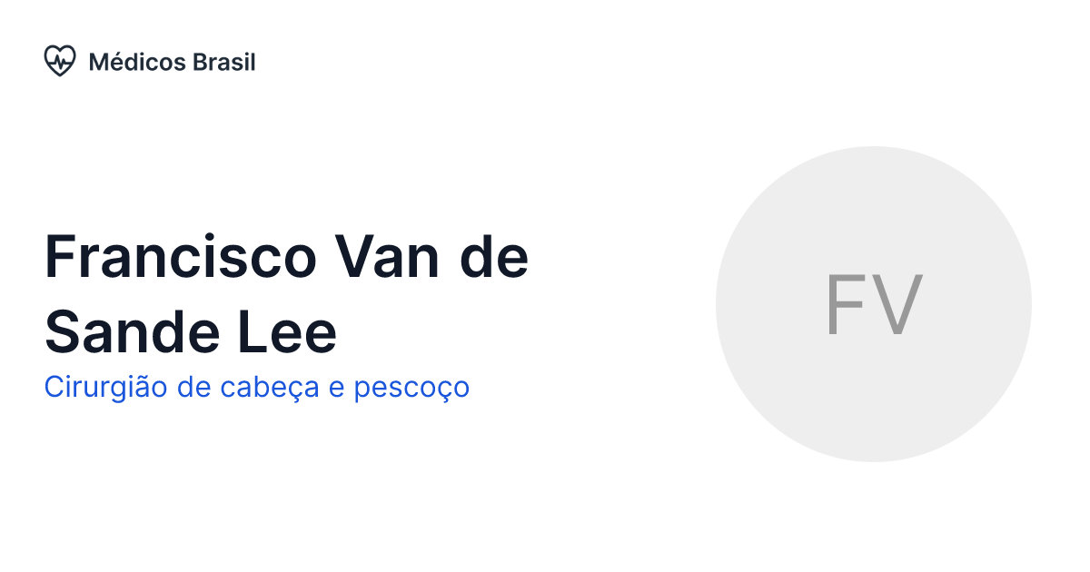 Francisco Van de Sande Lee Cirurgião