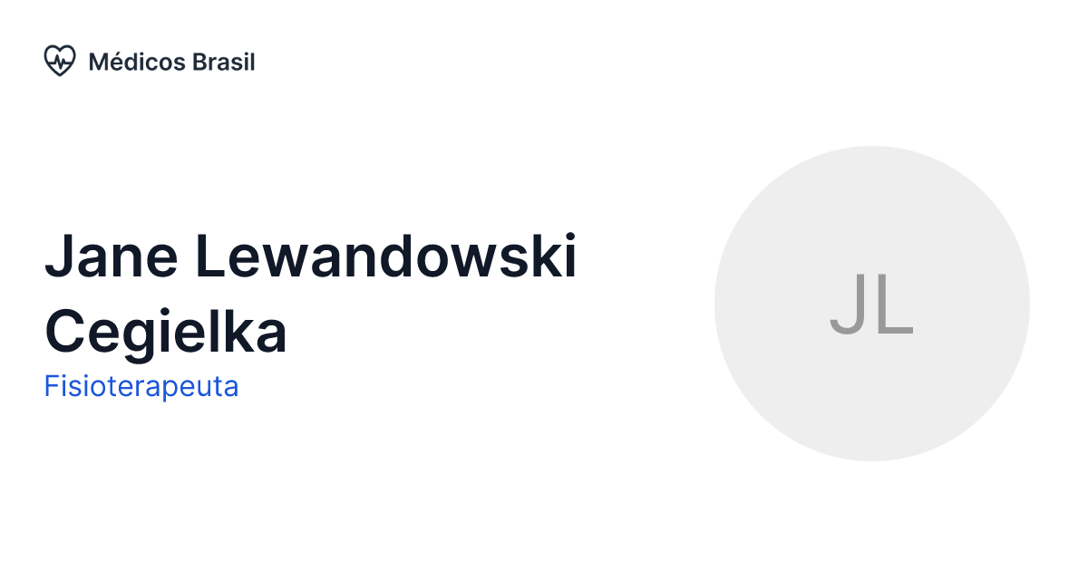 Jane Lewandowski Cegielka Fisioterapeuta Médicos Brasil