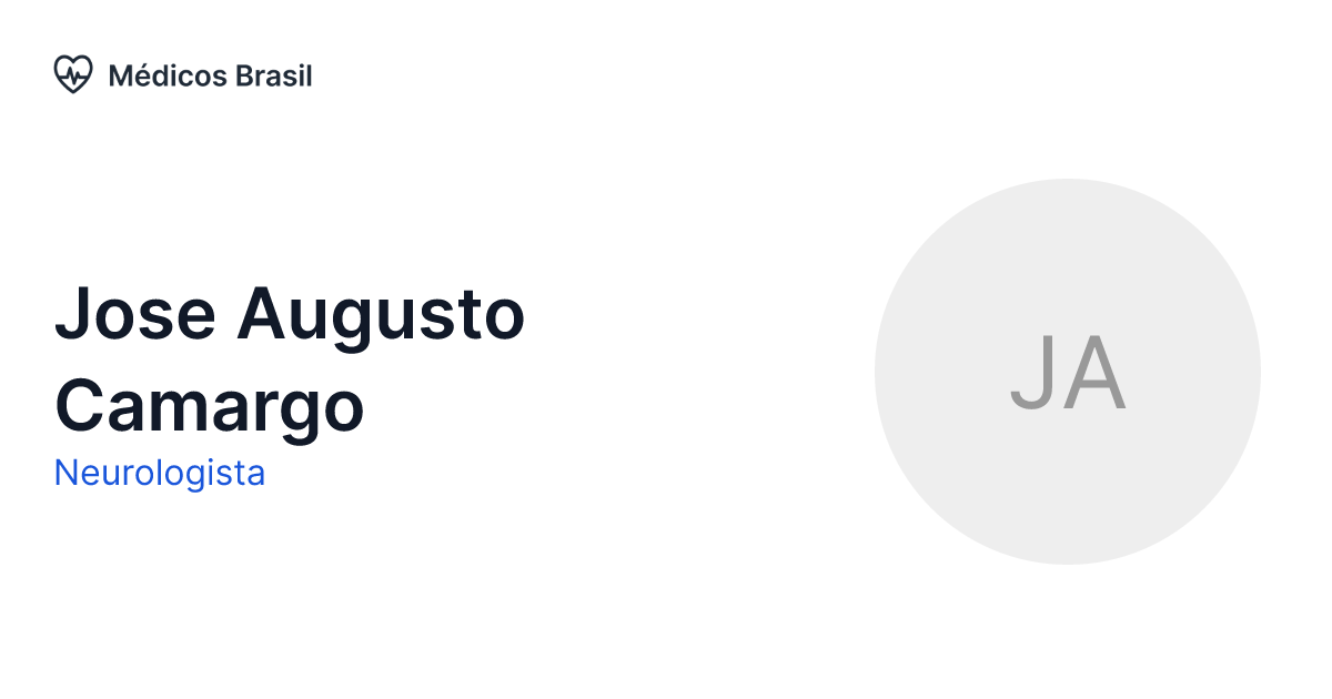 Jose Augusto Camargo Neurologista Médicos Brasil