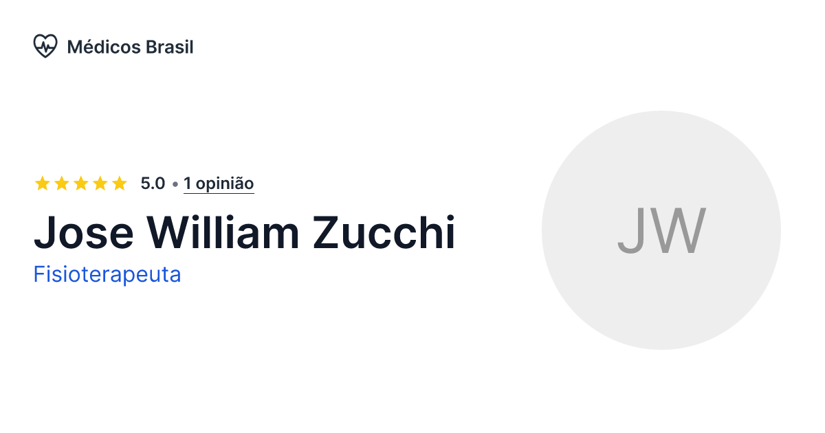 Jose William Zucchi Fisioterapeuta Médicos Brasil