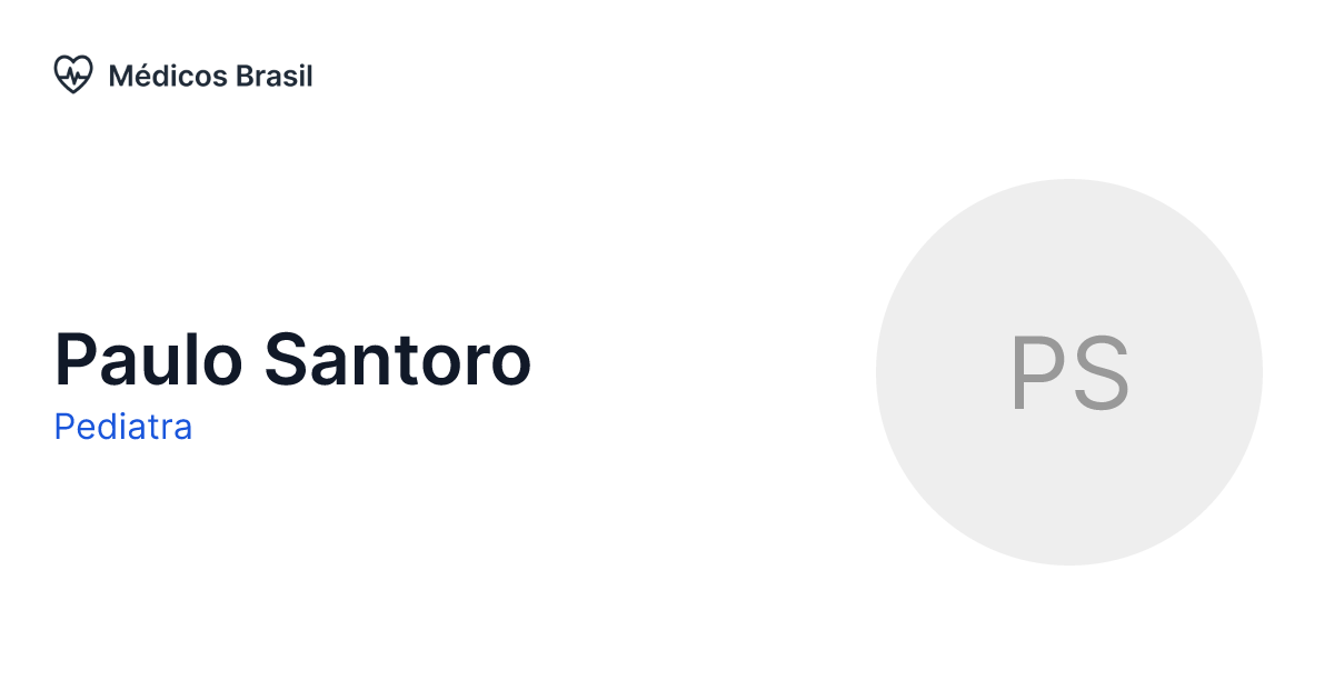 Paulo Santoro Pediatra Médicos Brasil