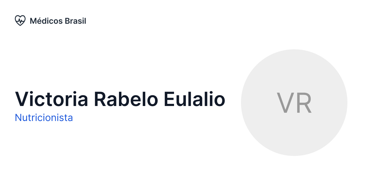 Victoria Rabelo Eulalio - Nutricionista | Médicos Brasil