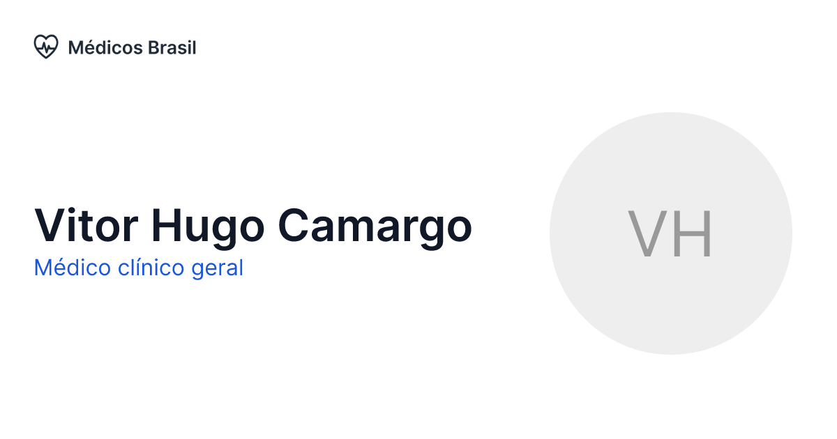 Vitor Hugo Camargo Médico clínico geral Médicos Brasil